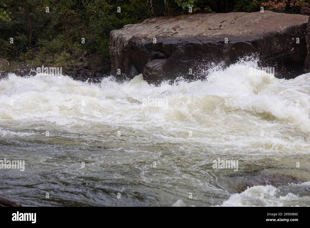 The rapids on the Gauley River in West Virginia. Stock Photo