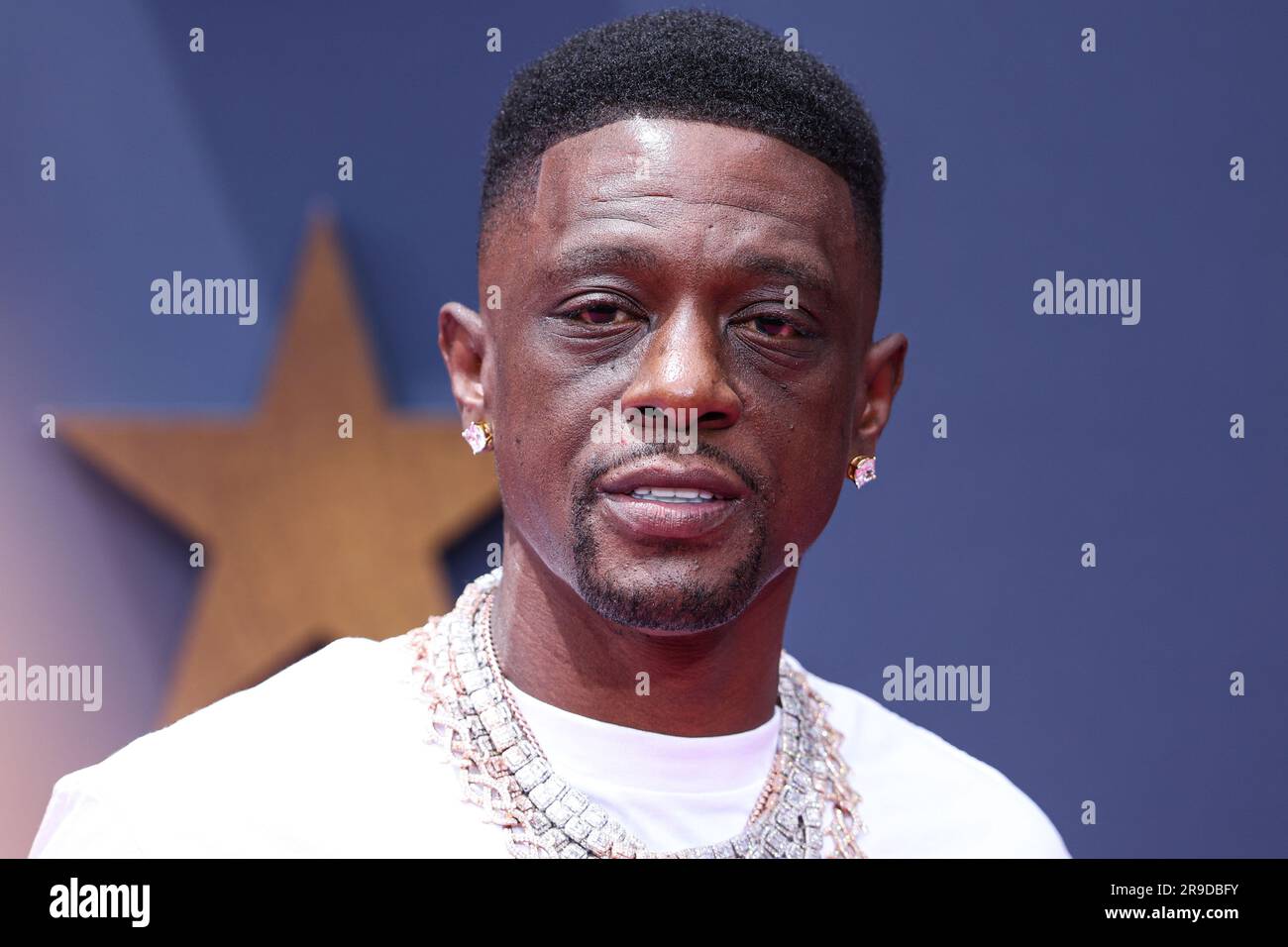 LOS ANGELES, CALIFORNIA, USA JUNE 25 Boosie Badazz arrives at the BET Awards 2023 held at