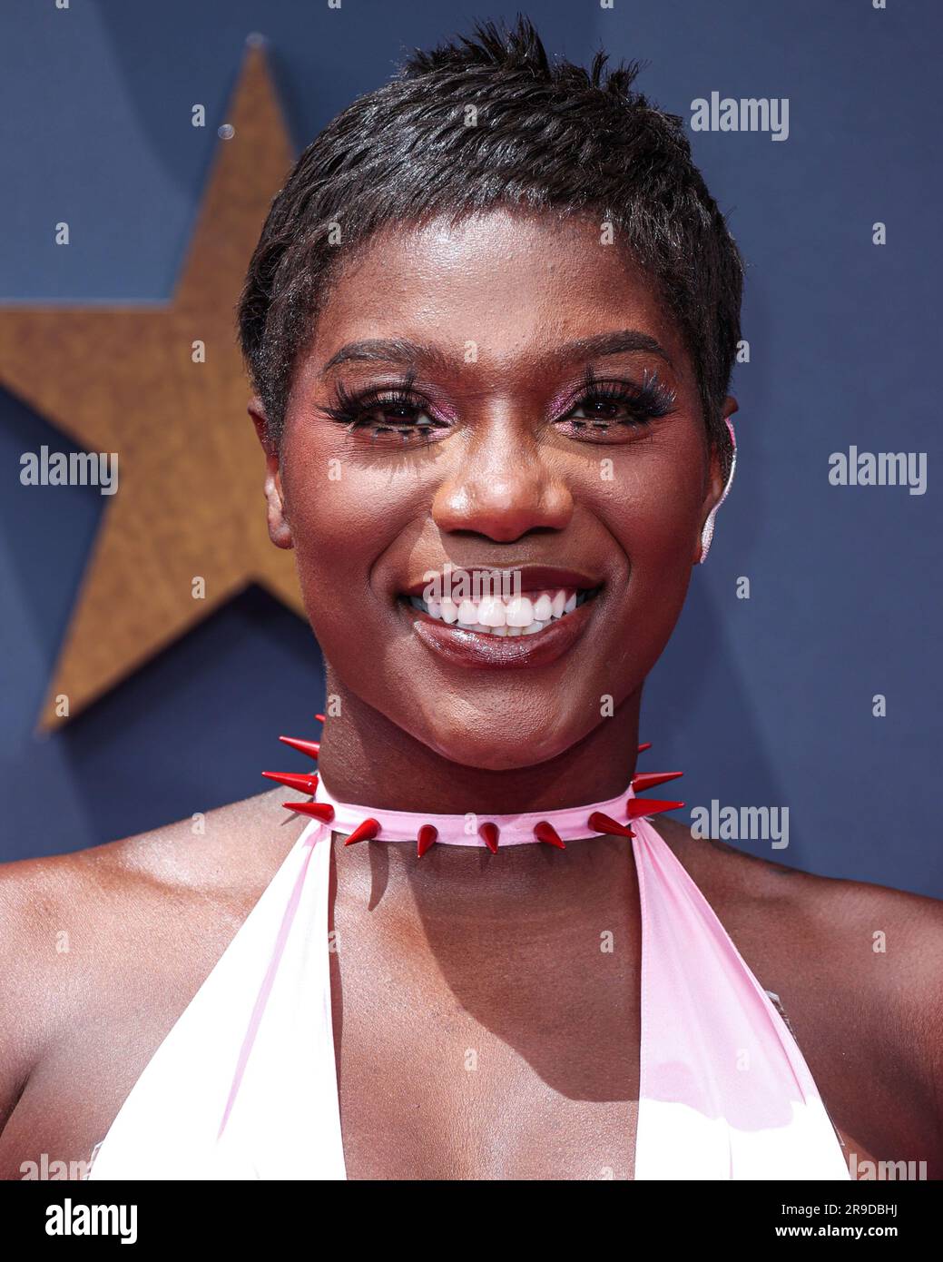 LOS ANGELES, CALIFORNIA, USA - JUNE 25: Doechii arrives at the BET Awards 2023 held at Microsoft Theater at L.A. Live on June 25, 2023 in Los Angeles, California, United States. (Photo by Xavier Collin/Image Press Agency) Stock Photo