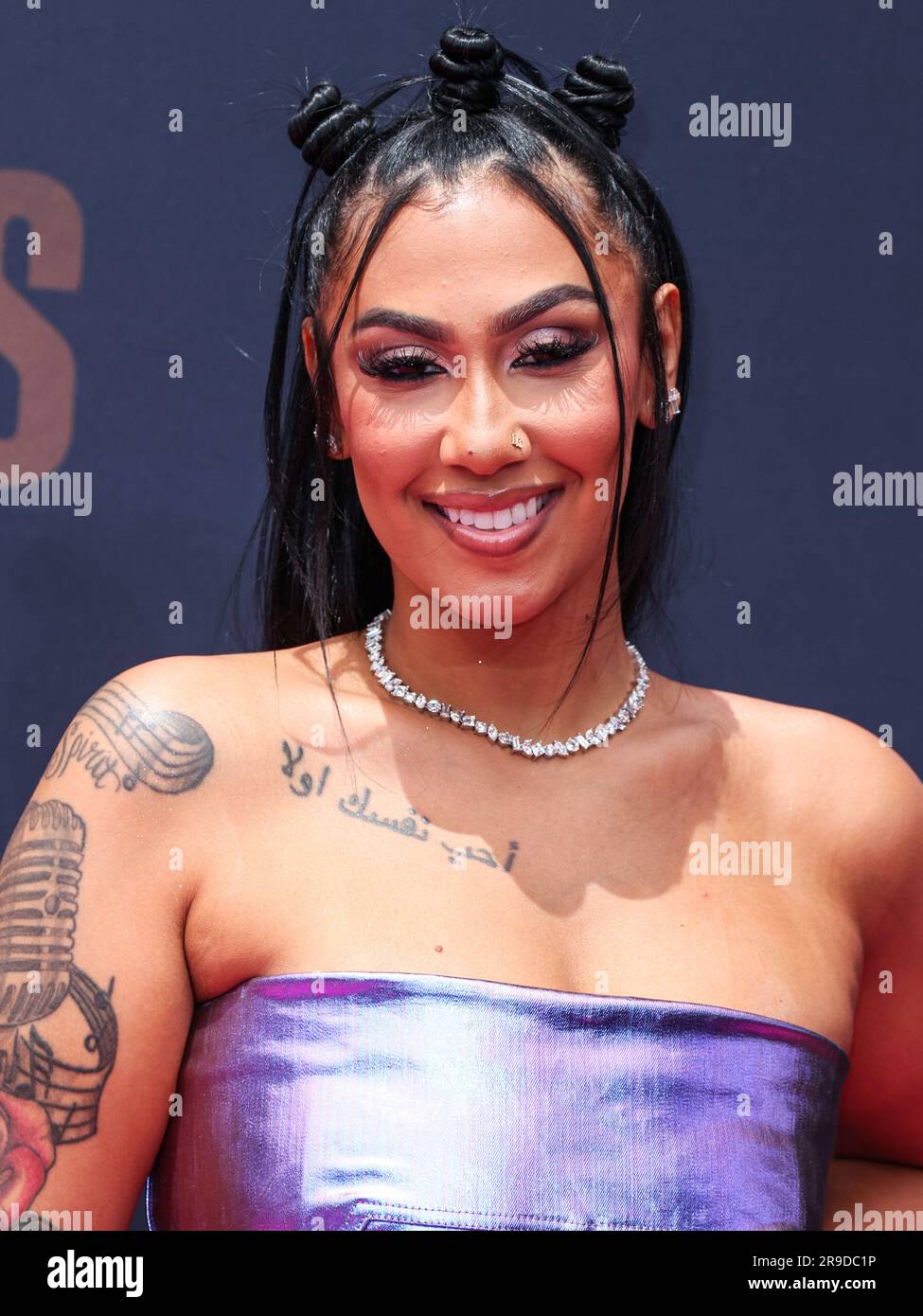 LOS ANGELES, CALIFORNIA, USA JUNE 25 Queen Naija arrives at the BET