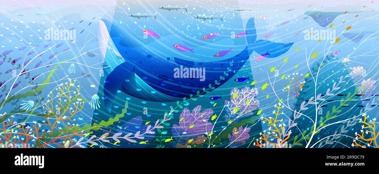 Clipart Free Stock Drawing Scenery Underwater - Clipart Of Underwater  Scenery, HD Png Download - kindpng