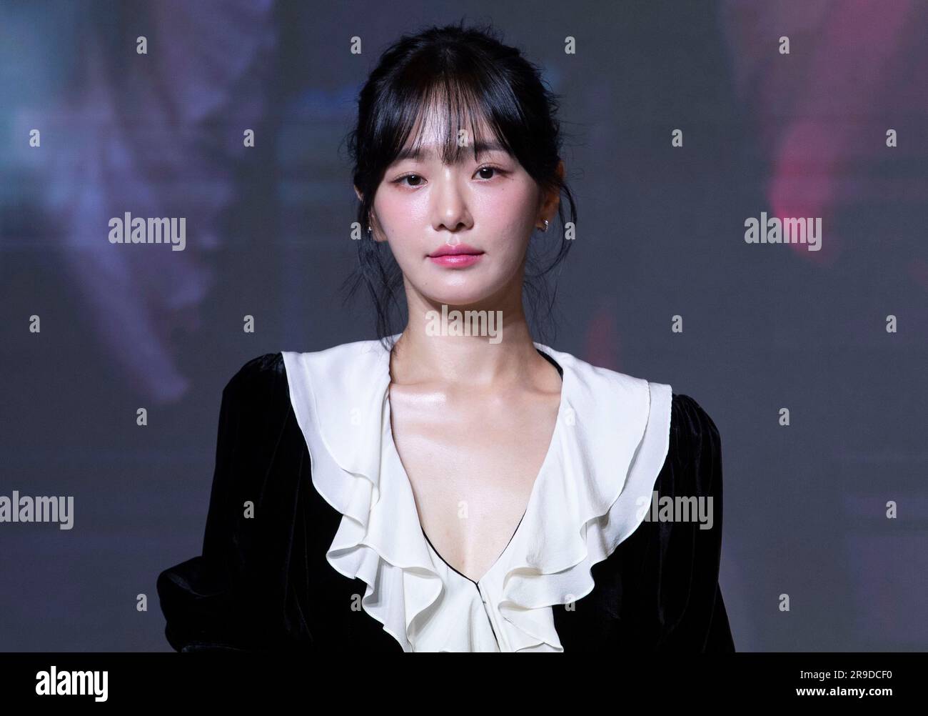 Seoul, South Korea. 26th June, 2023. South Korean actress Park Gyu-young, photocall for the Netflix Series film Celebrity press conference in Seoul, South Korea on Jun 26, 2023. The film will open on Jun 30. (Photo by Lee Young-ho/Sipa USA) Credit: Sipa USA/Alamy Live News Stock Photo