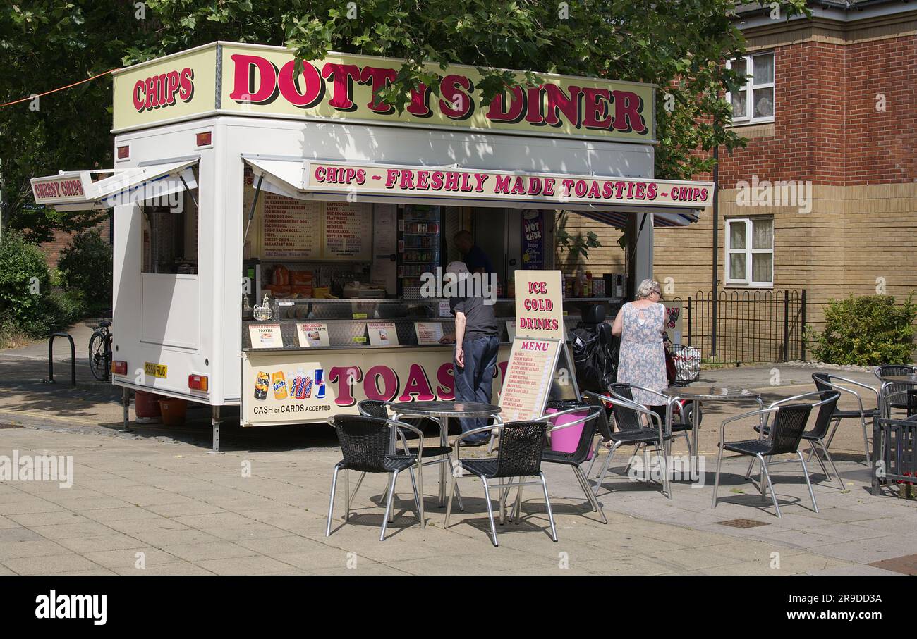 Street food van Stock Photo - Alamy