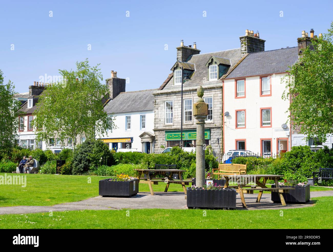 Wigtown, Scotland's National Book Town, The Book Shop and Town centre park in Dumfries and Galloway Scotland UK GB Europe Stock Photo