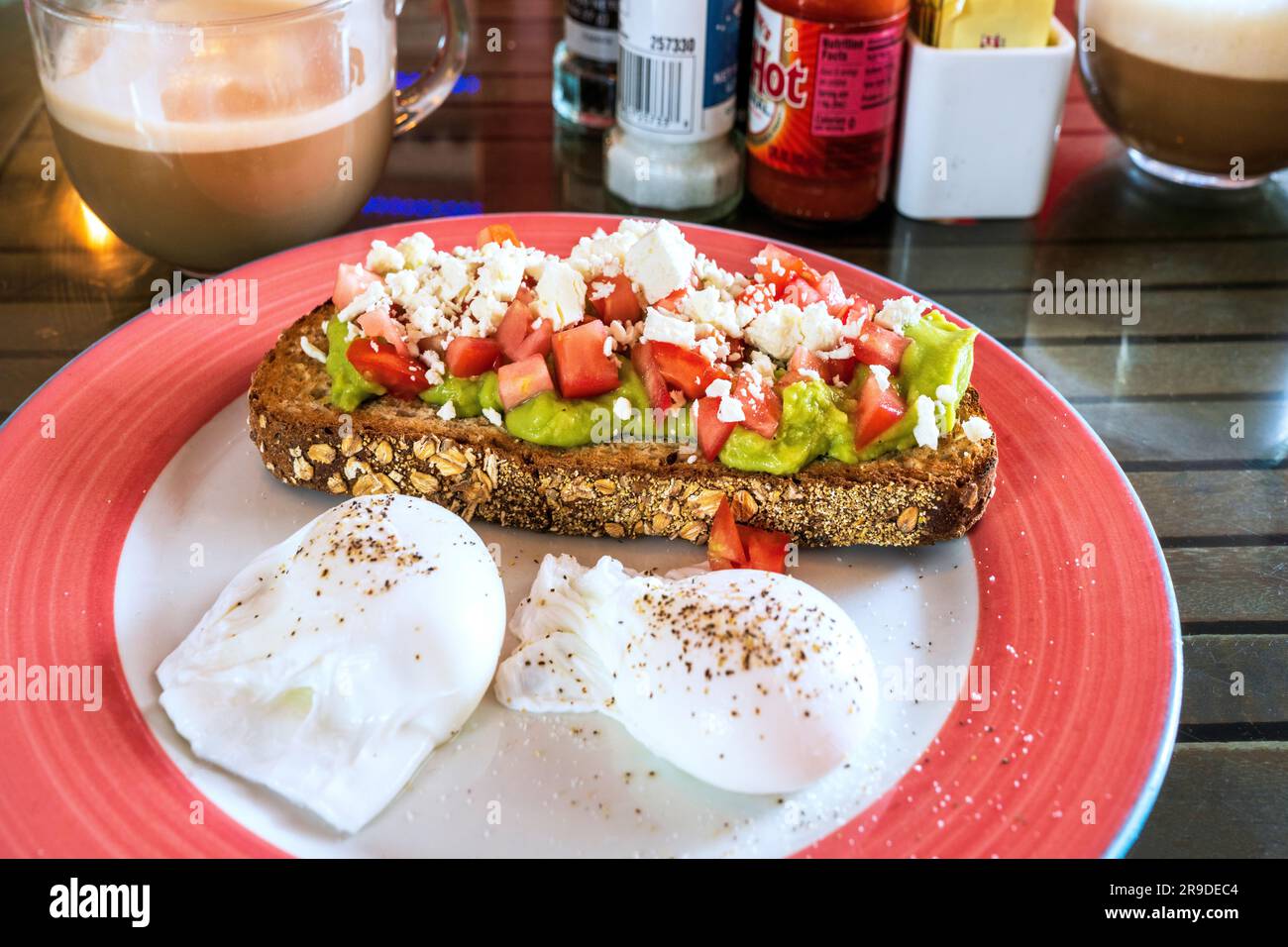 Frenchies Cafe, Avocado Toast Breakfast Key West, Florida, USA Stock