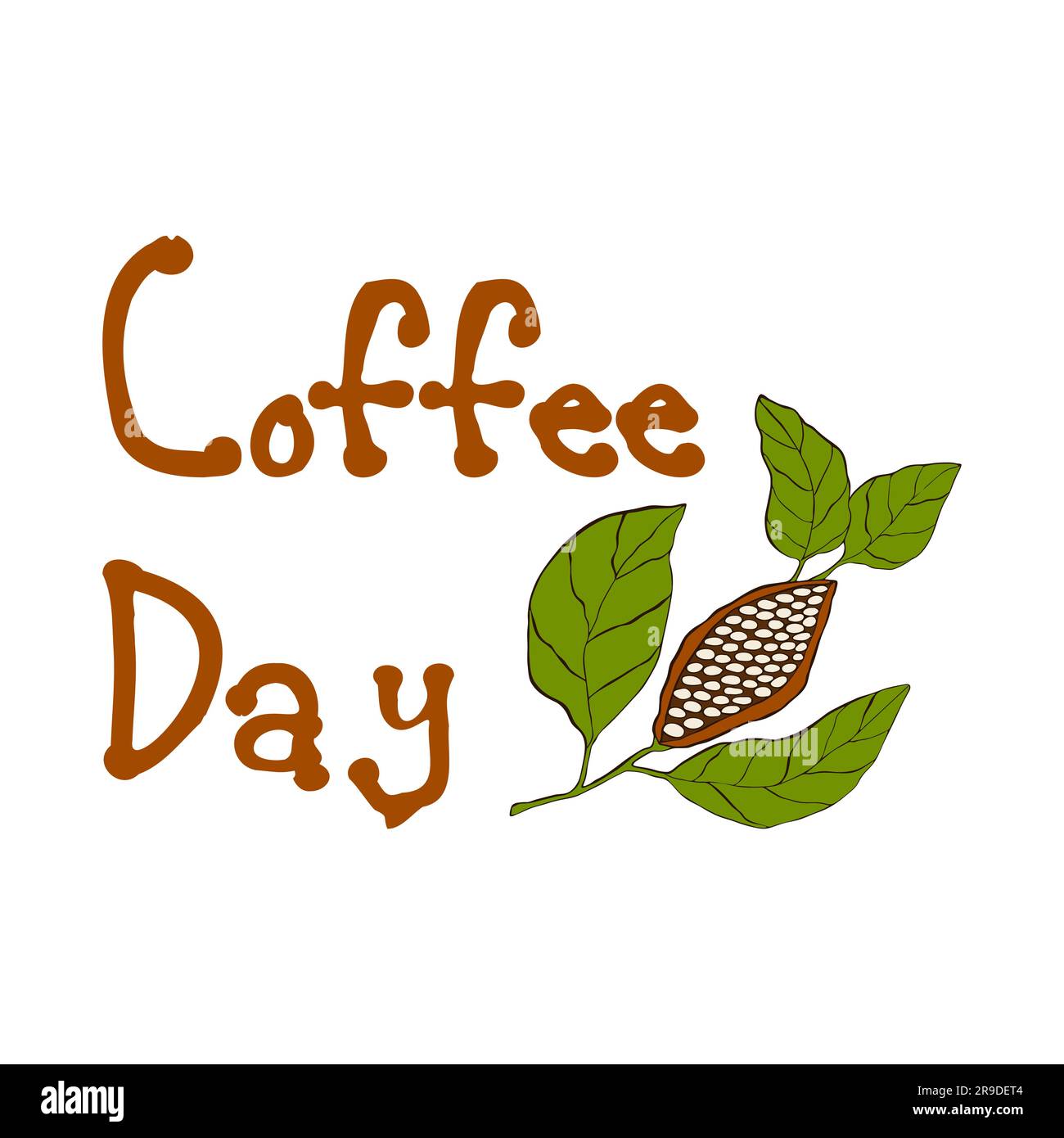 national-coffee-day-lettering-with-hand-drawn-cocoa-branch-isolated