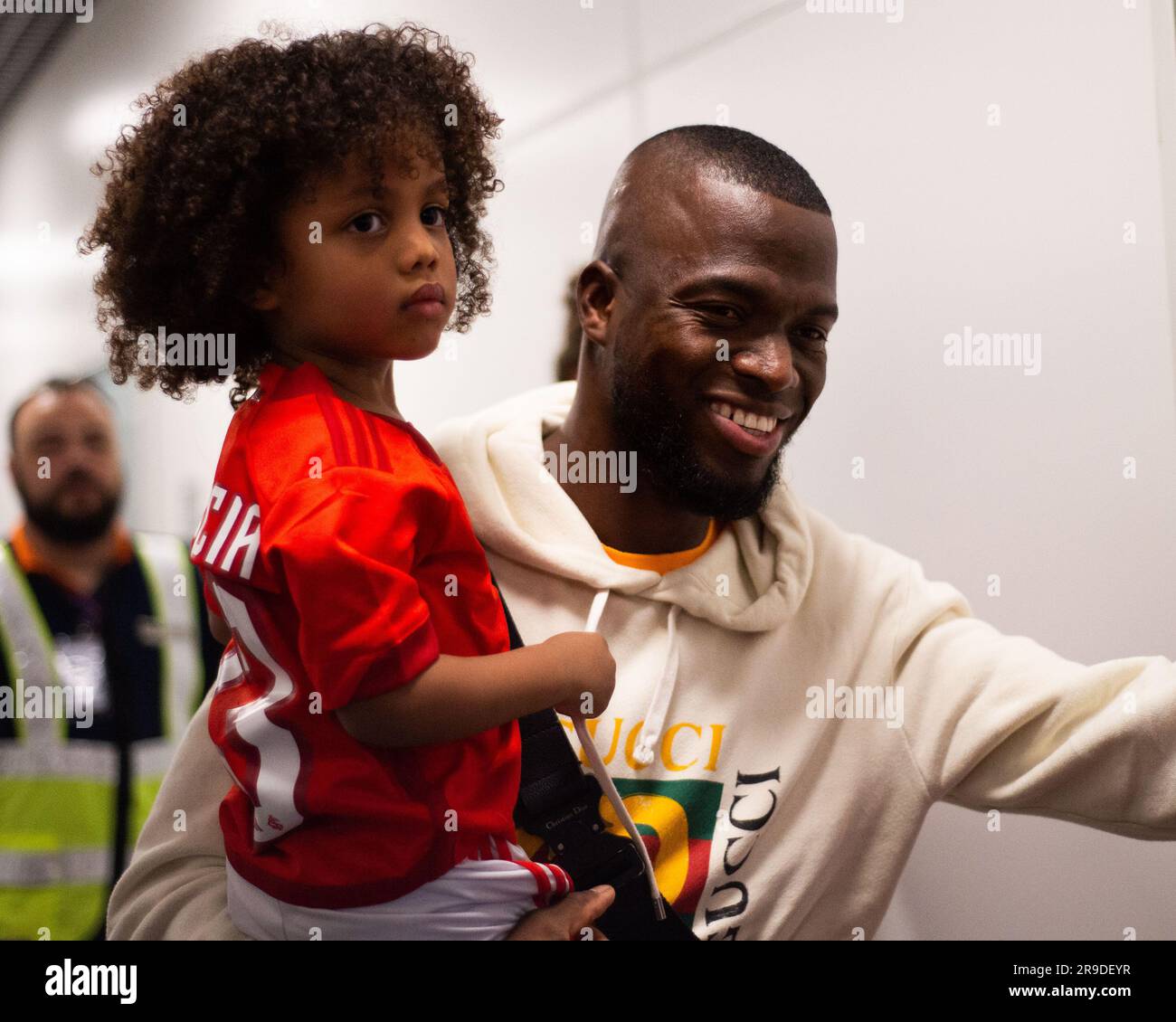 Porto Alegre, Brazil. 26th June, 2023. Salgado Filho Airport. The Ecuadorian striker Enner Valencia, arrives at Salgado Filho International Airport, at dawn on Monday 26th. The player will be presented as the new signing of Internacional 30761 (Max Peixoto/SPP) Credit: SPP Sport Press Photo. /Alamy Live News Stock Photo