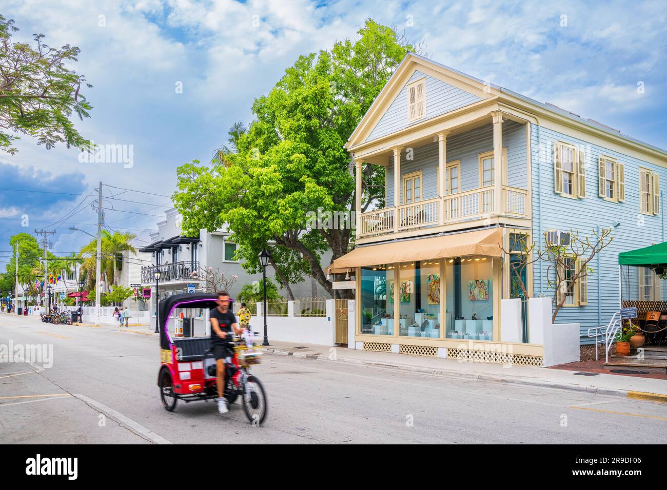Duval Street, Typical Famous Architecture Key West, Florida, USA Stock