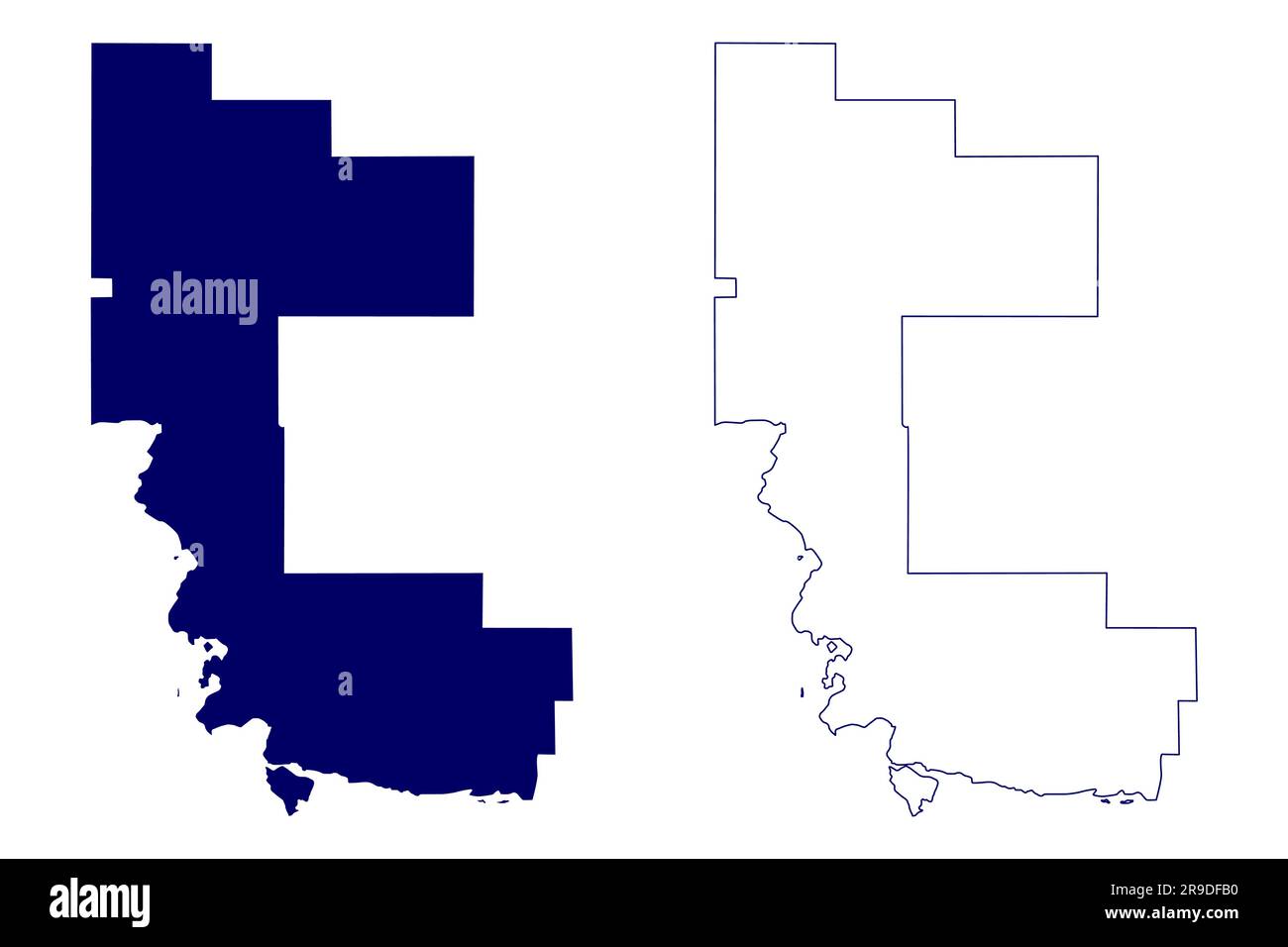 Algoma District (Canada, Ontario Province, North America) map vector