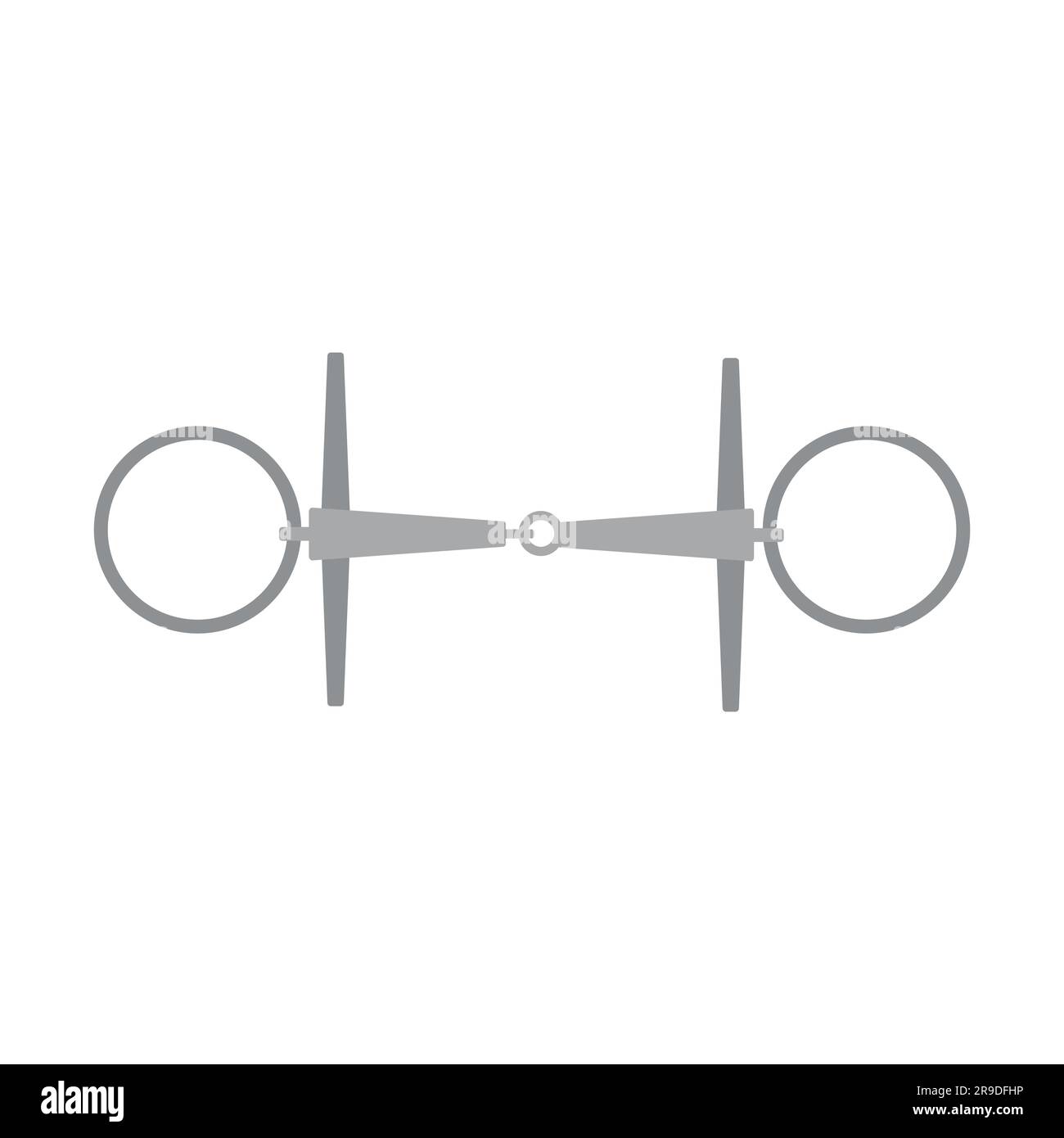 Vector flat horse equestrian bit isolated on white background Stock