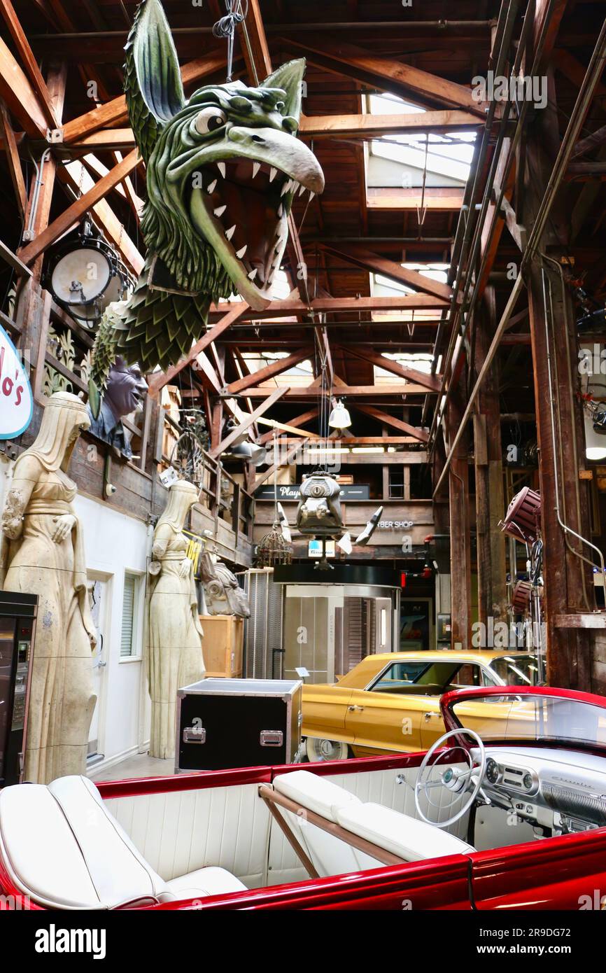 Props in the prop warehouse Studio tour Paramount Studios Hollywood Los