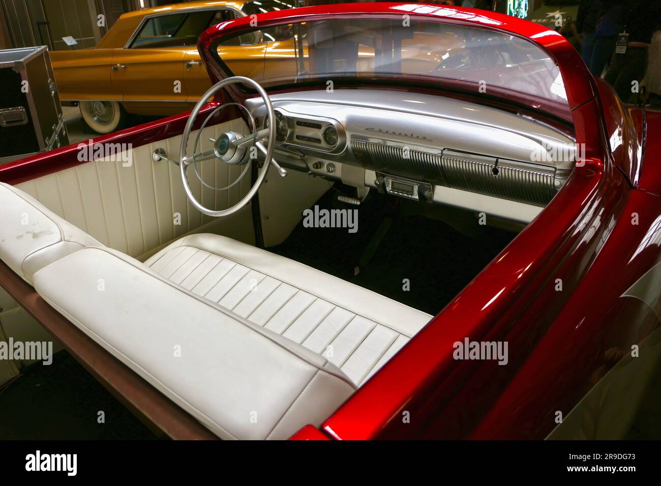 Car from the 2016 Grease Live! TV remake in the prop warehouse at