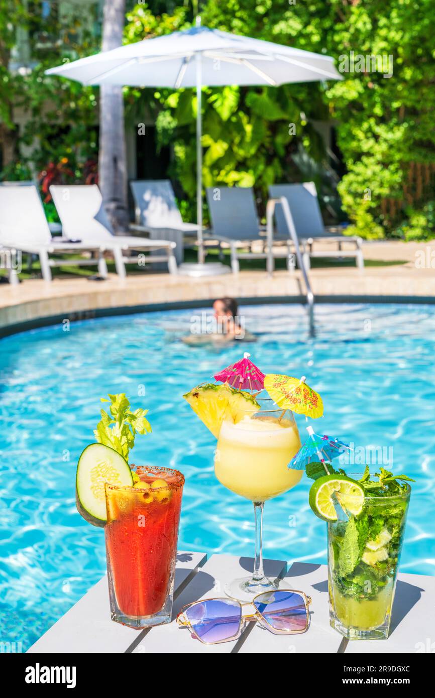Tropical Drinks, Pina Colada and Mojito, Bloody Mary Key West, Florida