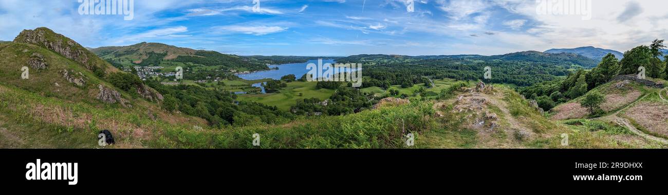 Lake District Landscape around Ambleside, Windemere and Grasmere Stock Photo