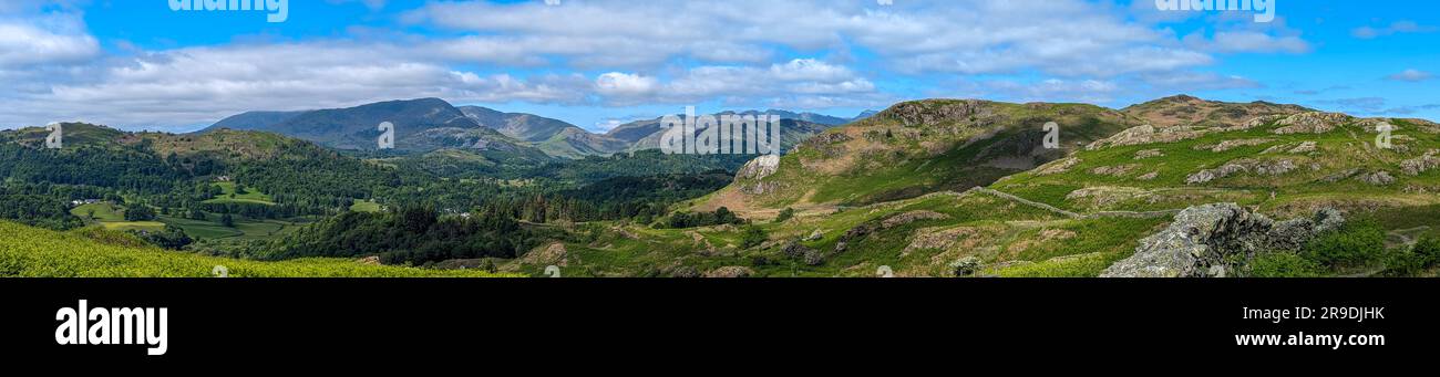 Lake District Landscape around Ambleside, Windemere and Grasmere Stock Photo