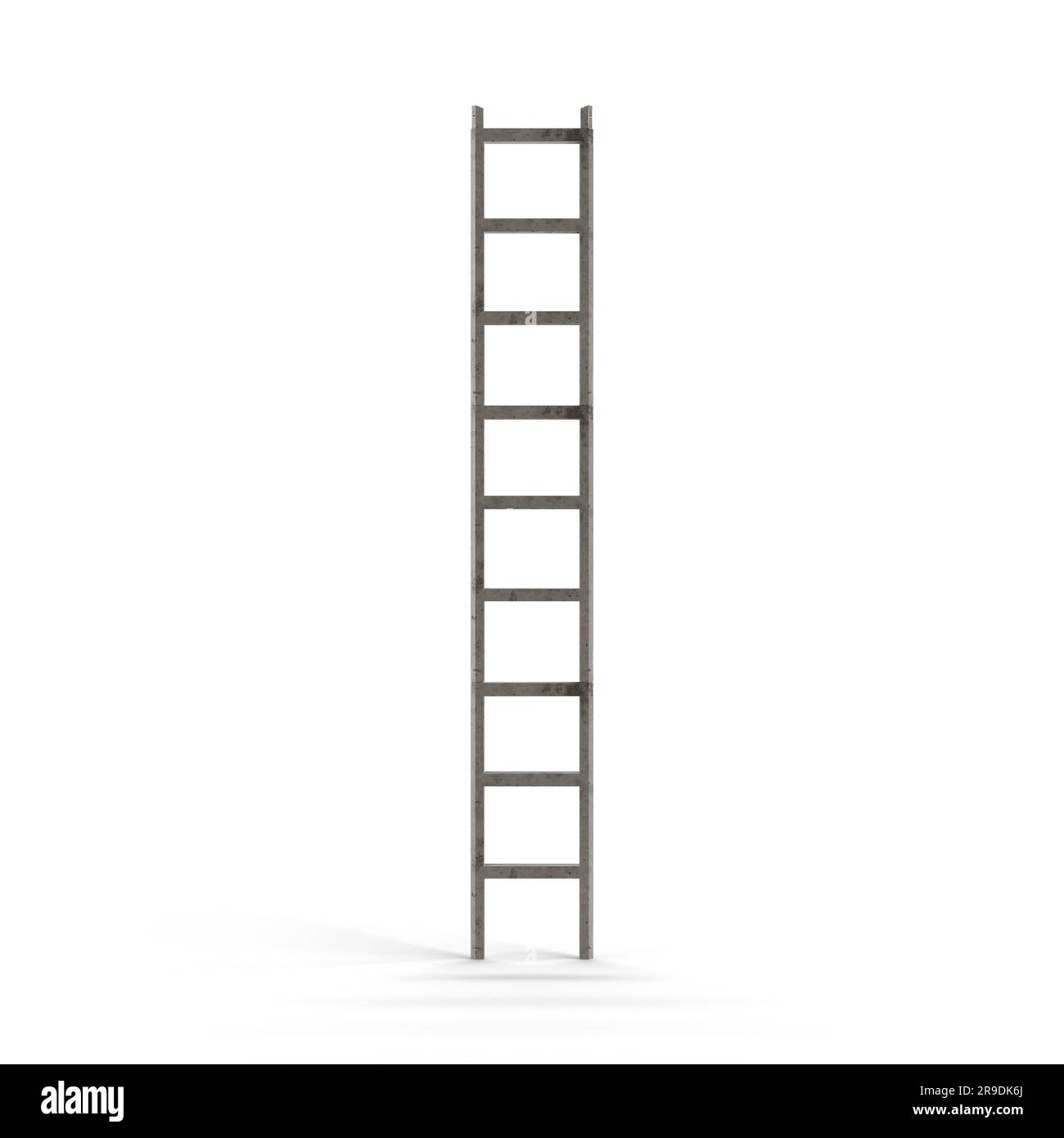 A 3D render of a ladder isolated on the white background Stock Photo