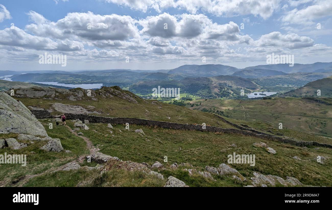 Lake District Landscape around Ambleside, Windemere and Grasmere walk