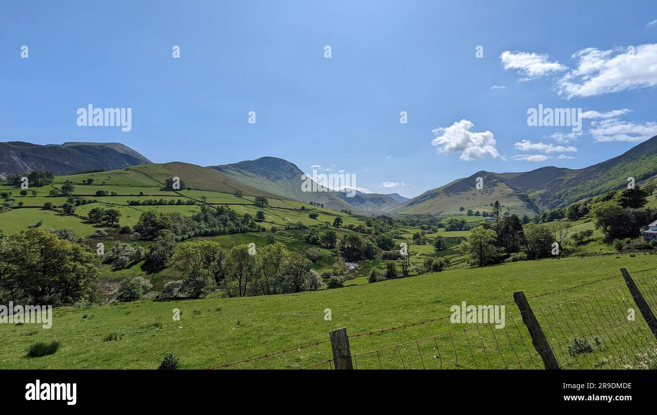 Lake District Landscape around Ambleside, Windemere and Grasmere Seathwaite, old man of coniston Stock Photo