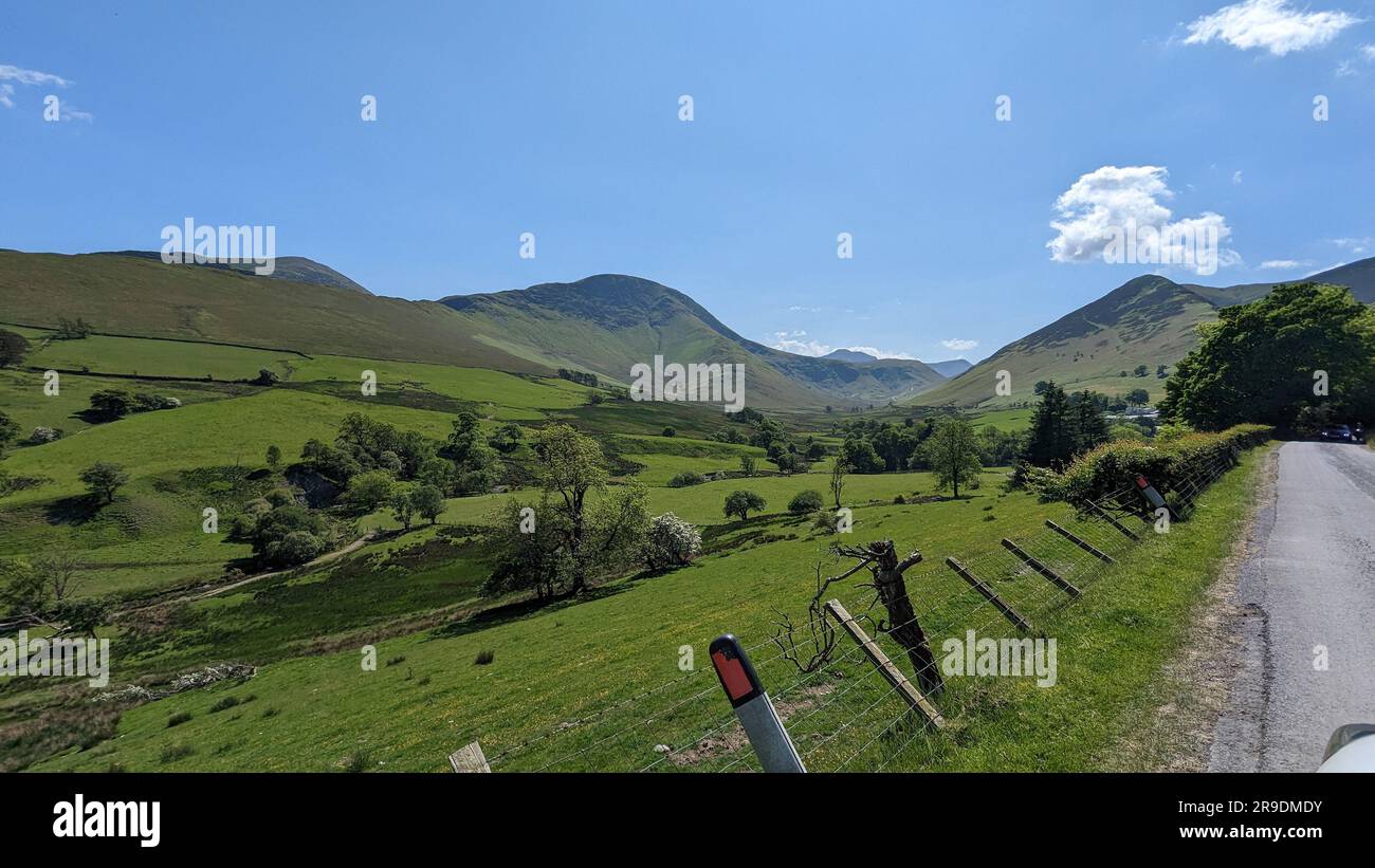 Lake District Landscape around Ambleside, Windemere and Grasmere Seathwaite, old man of coniston Stock Photo