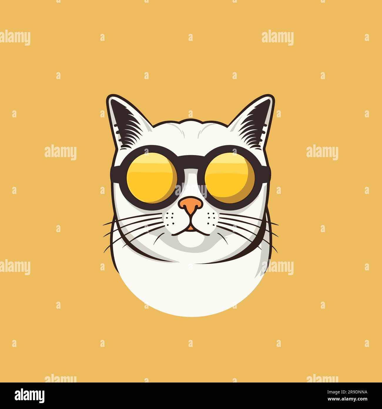 EMOJI CAT. ANGRY EMOJI AVIATOR SUNGLASSES