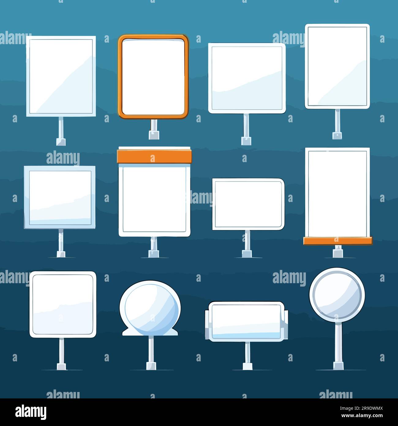 Empty street signs Stock Vector Images - Alamy