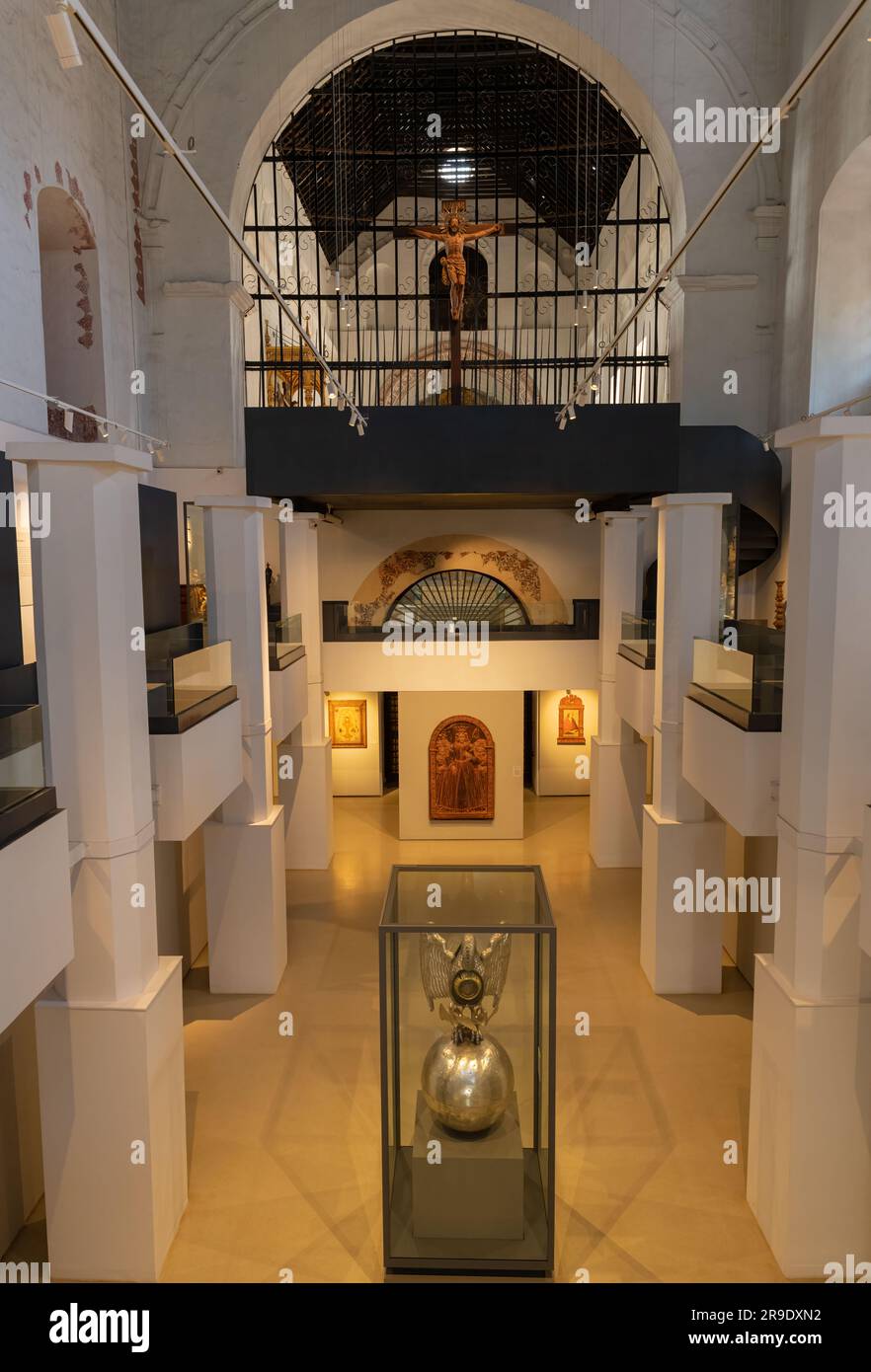 Goa, India - 19th December, 2022 : View from the first floor of the interiors of the MoCA at Old Goa in Panjim. Stock Photo
