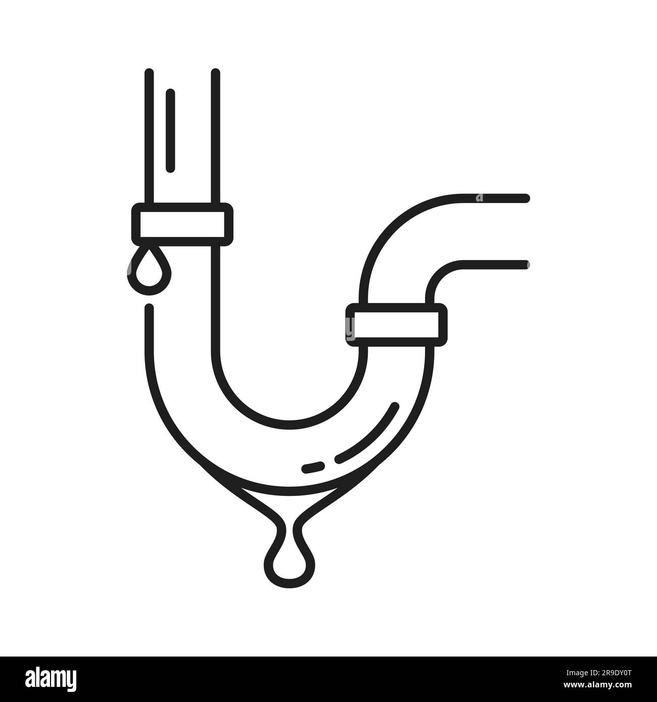 Water pipe plumbing Black and White Stock Photos & Images Alamy