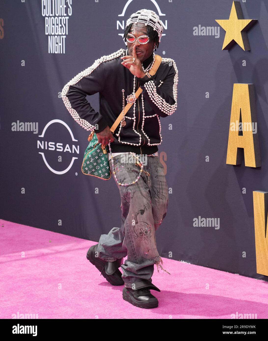Los Angeles, USA. 25th June, 2023. Lil Uzi Vert arrives at the 2023 BET