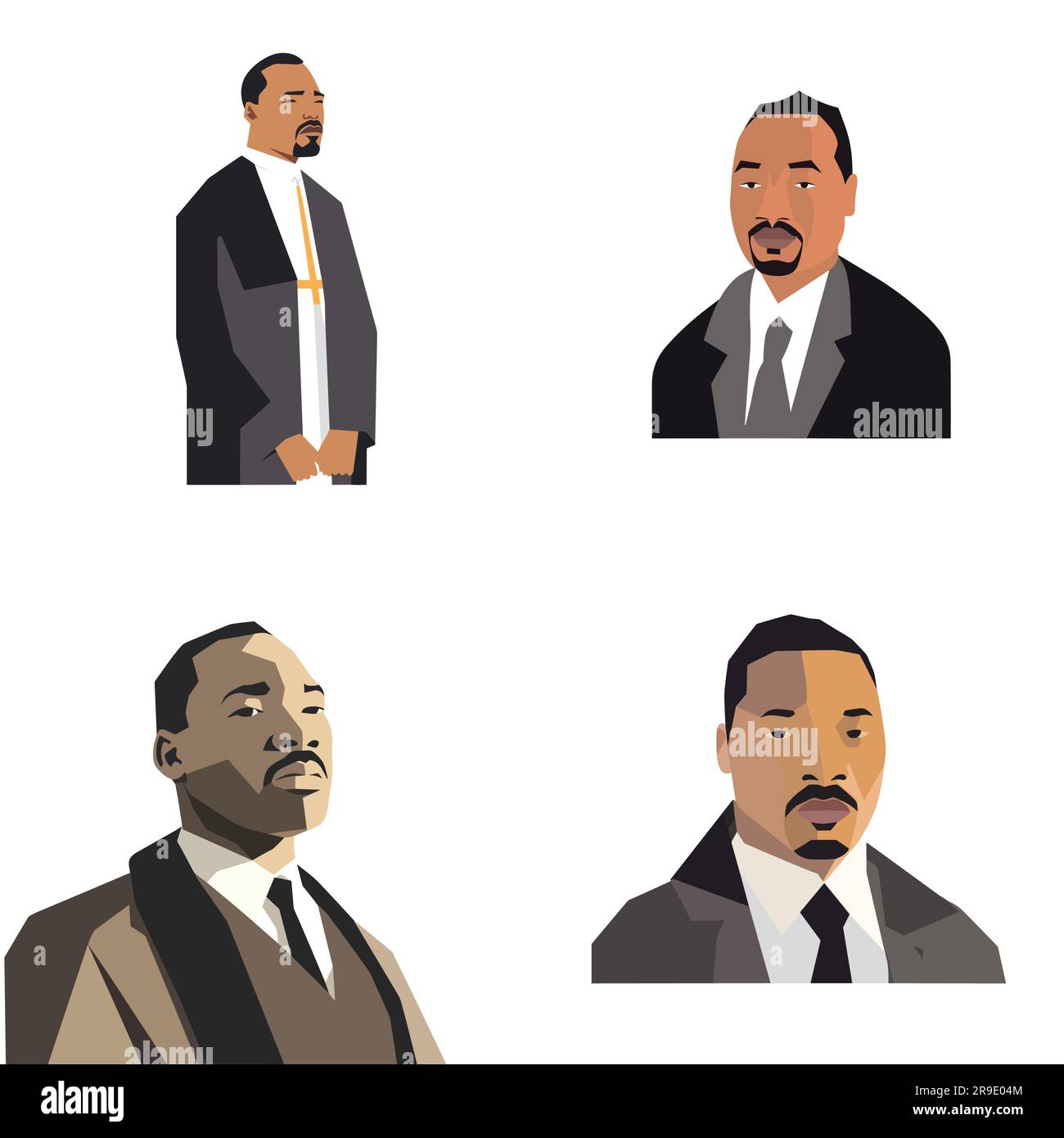 Martin Luther King Jr vector illustration isolated Stock Vector Image