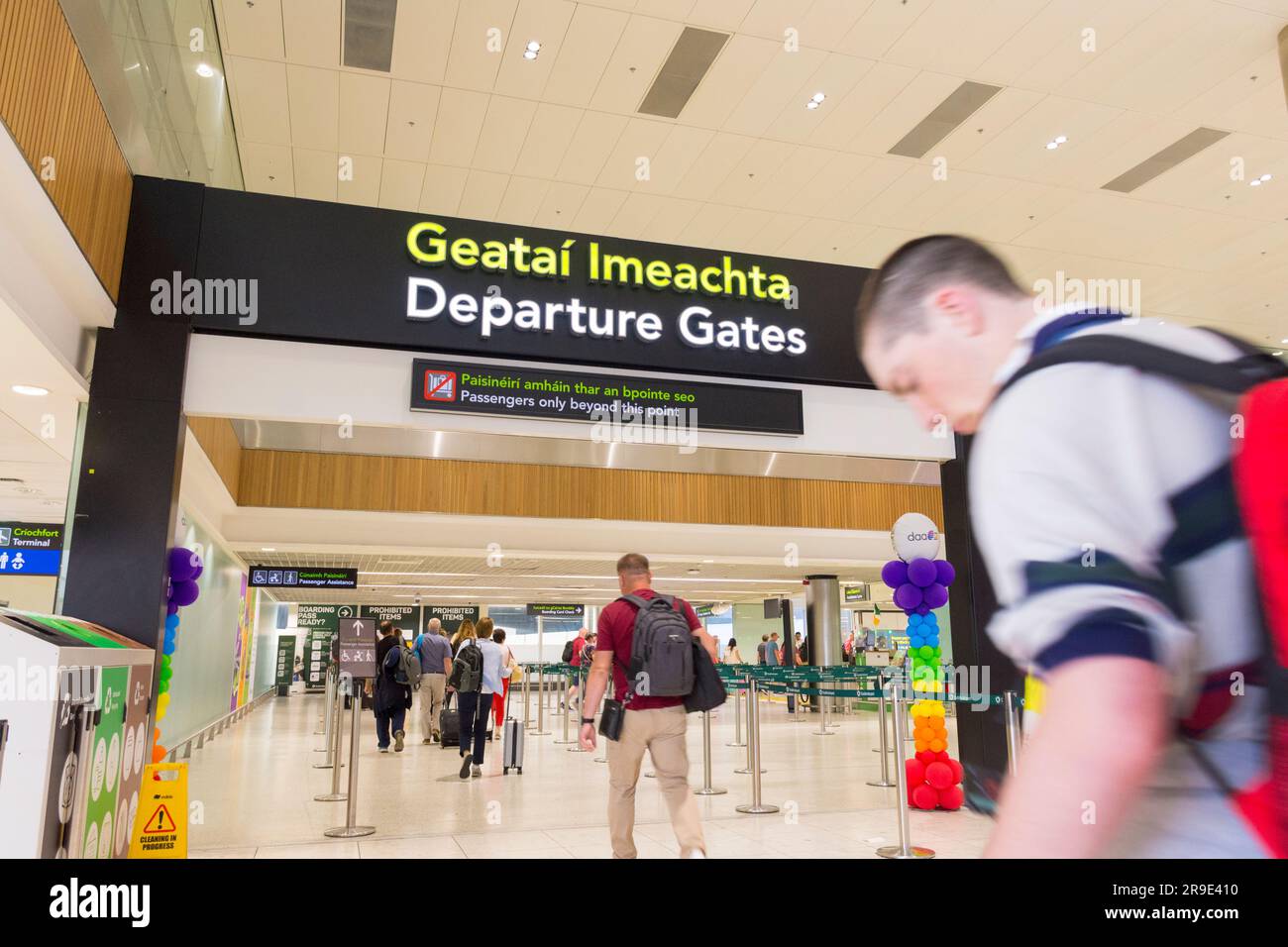 Departure gates. Dublin Airport, terminal one, Ireland Stock Photo