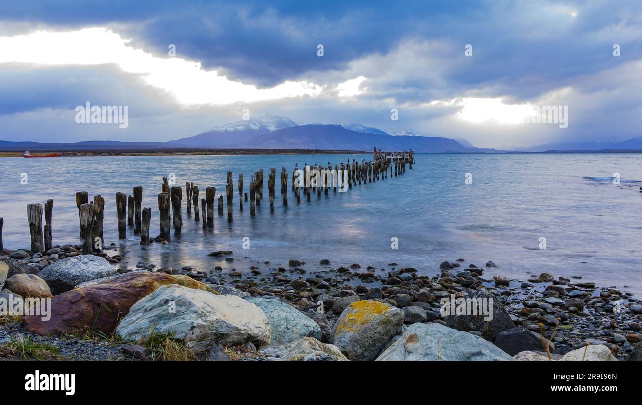 Long time exposure from the historical footbridge Muelle Historico with