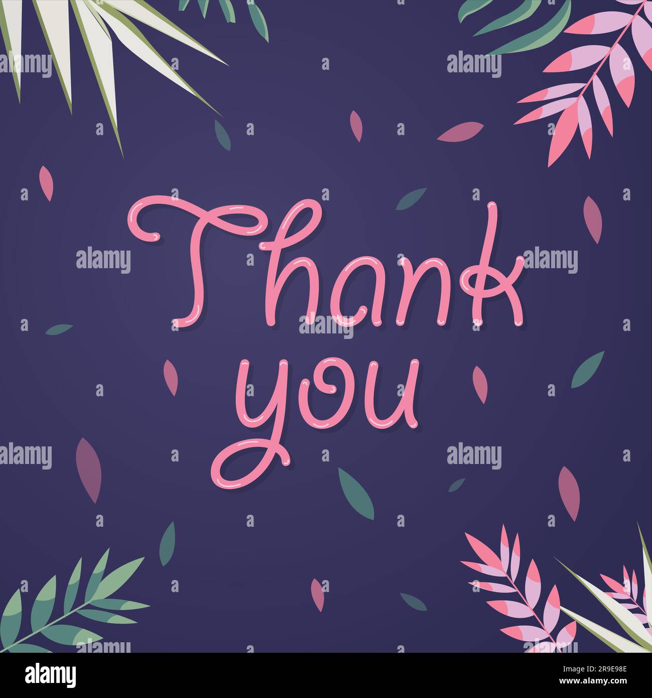 Floral Thank You Cards to Express Gratitude and Cultivate Joyful Appreciation Stock Vector