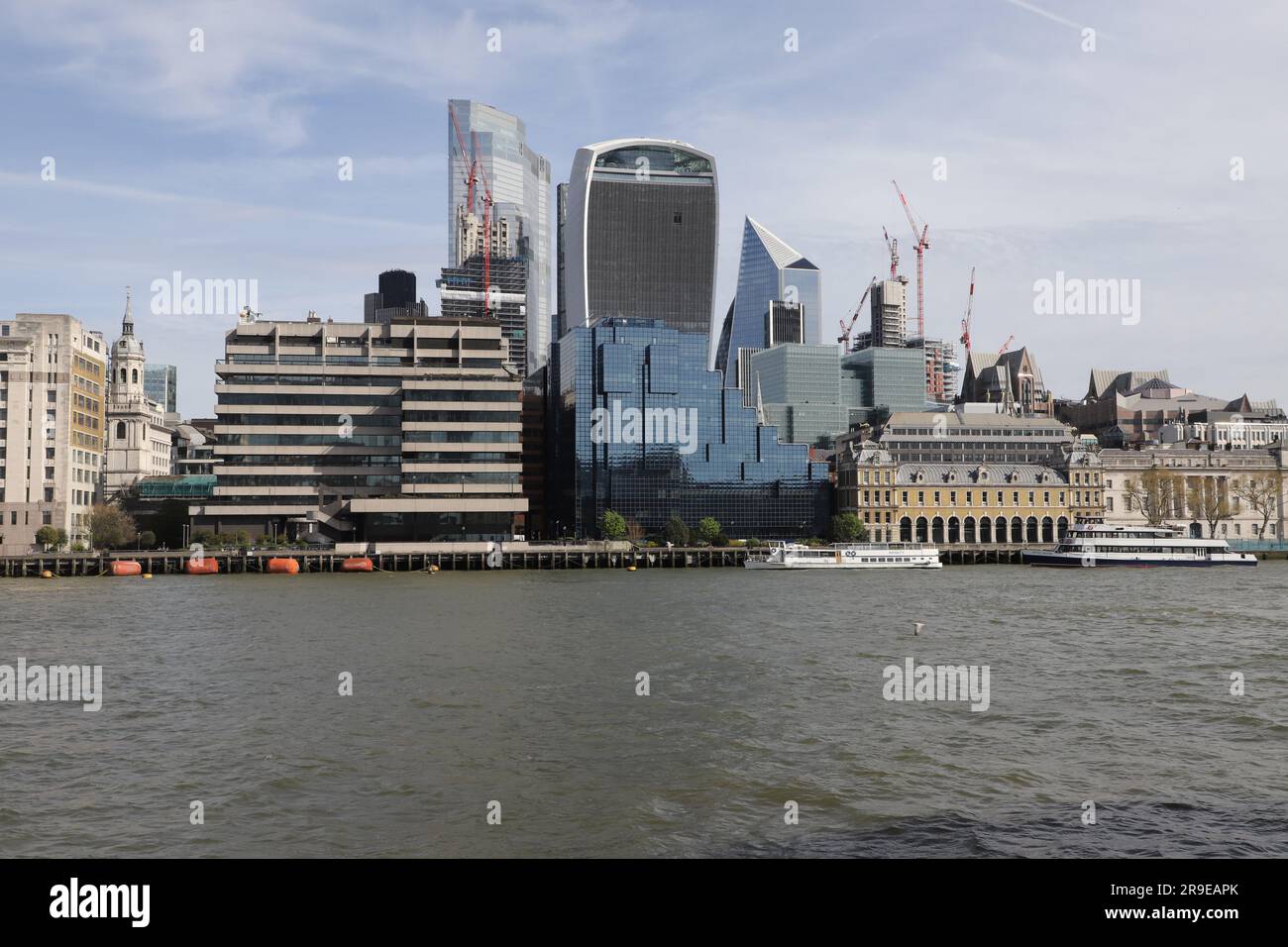 London skyline featuring 22 Bishopsgate and 20 Fenchurch Street UK April 2022 Stock Photo
