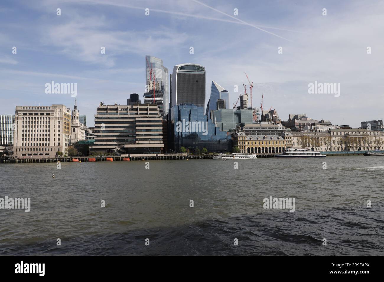 London skyline featuring 22 Bishopsgate and 20 Fenchurch Street UK April 2022 Stock Photo