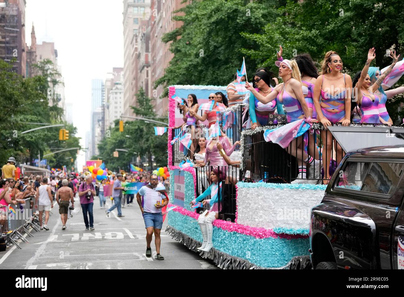 A float rides in the NYC Pride March on Sunday, June 25, 2023, in New ...