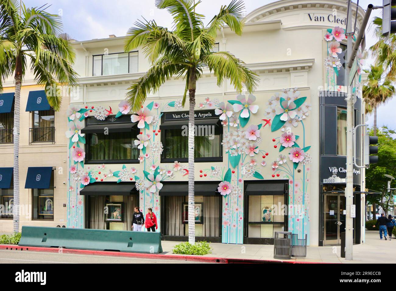 Van Cleef & Arpels French luxury jewelry company shop on Rodeo Drive