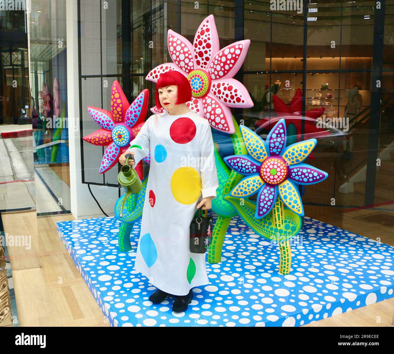 Louis Vuitton x Yayoi Kusama Window Display, Rodeo Drive Beverley Hills.