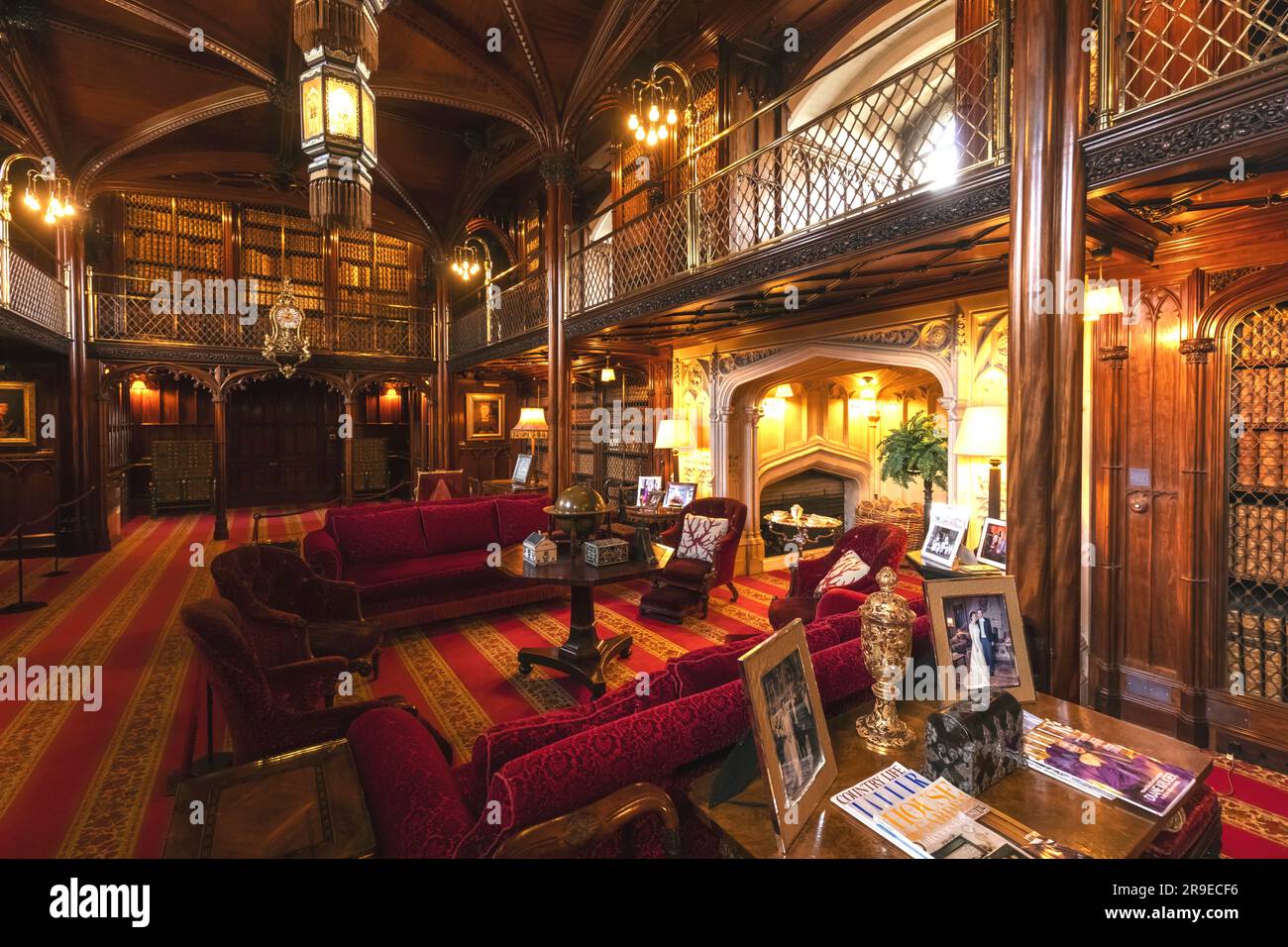 England, Sussex, West Sussex, Arundel, Arundel Castle, The Library Stock Photo