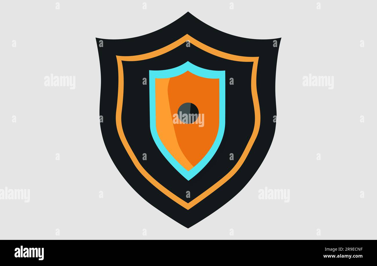 Security shield with padlock vector logo Stock Vector Images - Alamy