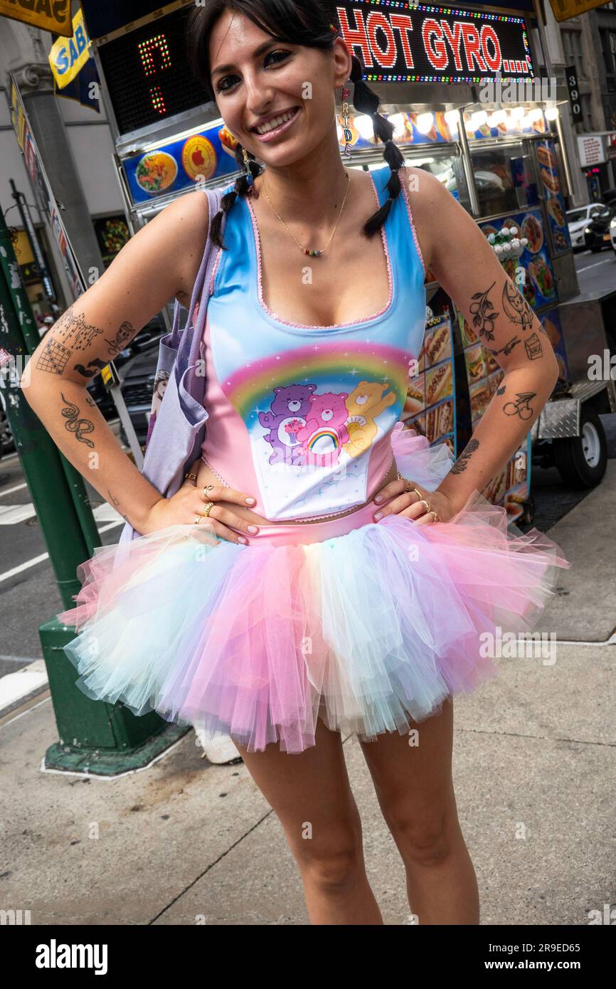 The New York City Pride March attracts millions of people to Manhattan, United States, 25 June 2023 Stock Photo