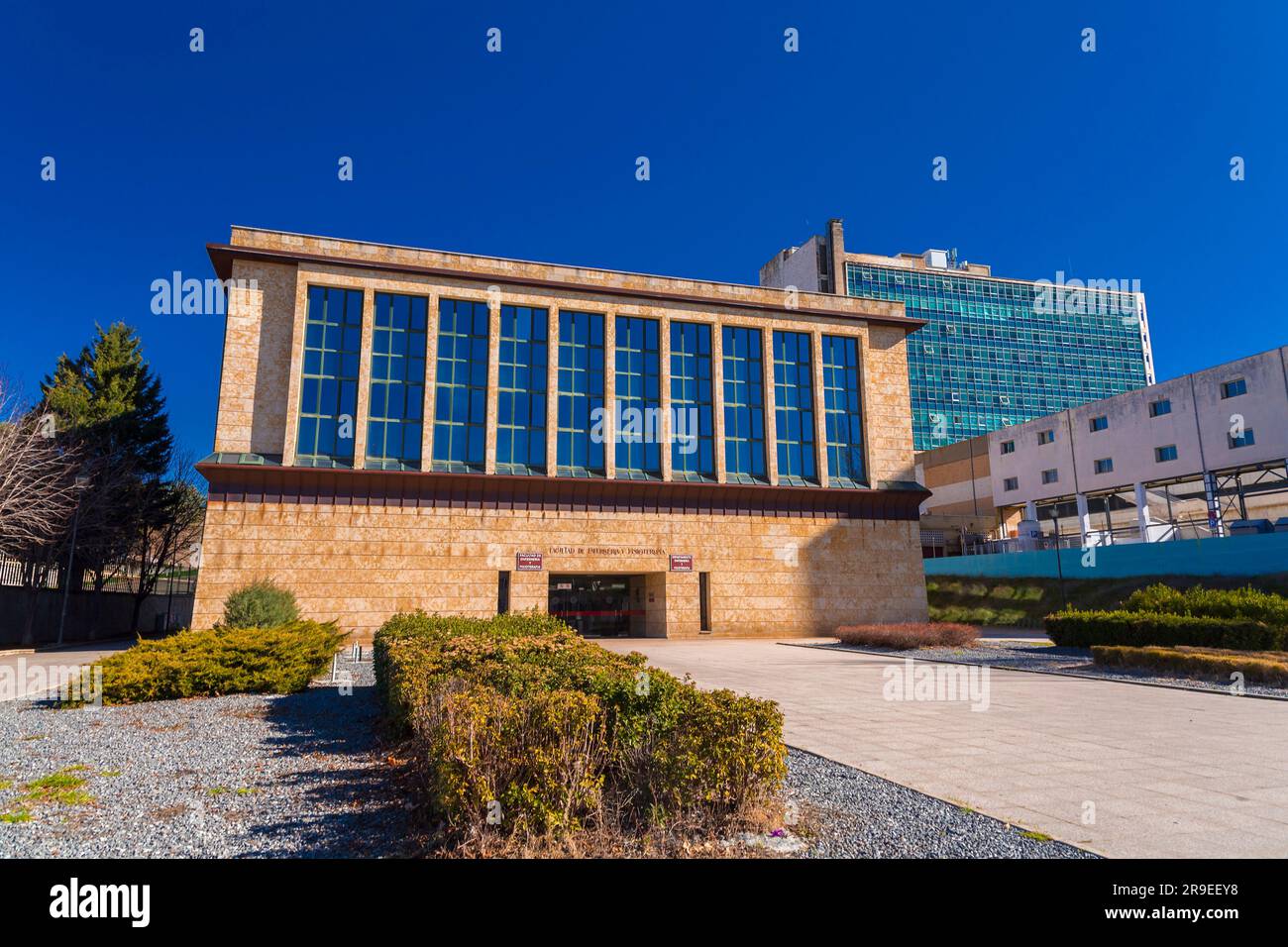 Salamanca, Spain - February 20, 2022: Exterior view of the Faculty of Infermary and Physiotherapy of Salamanca University, Castile and Leon, Spain. Stock Photo