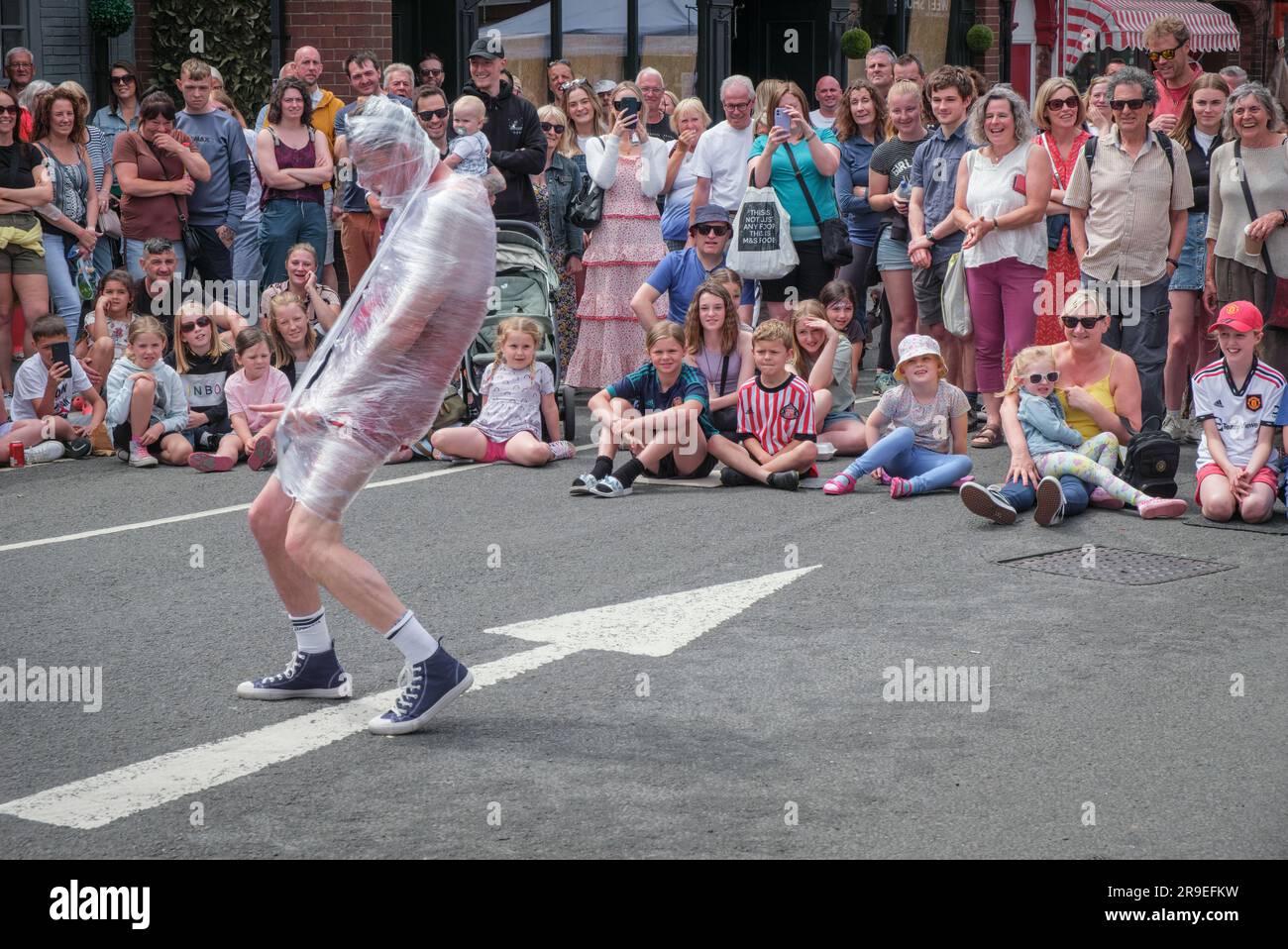 The Plastic Fantastic Show, Ashbourne Streetfest, Derbyshire, June 2023 Stock Photo