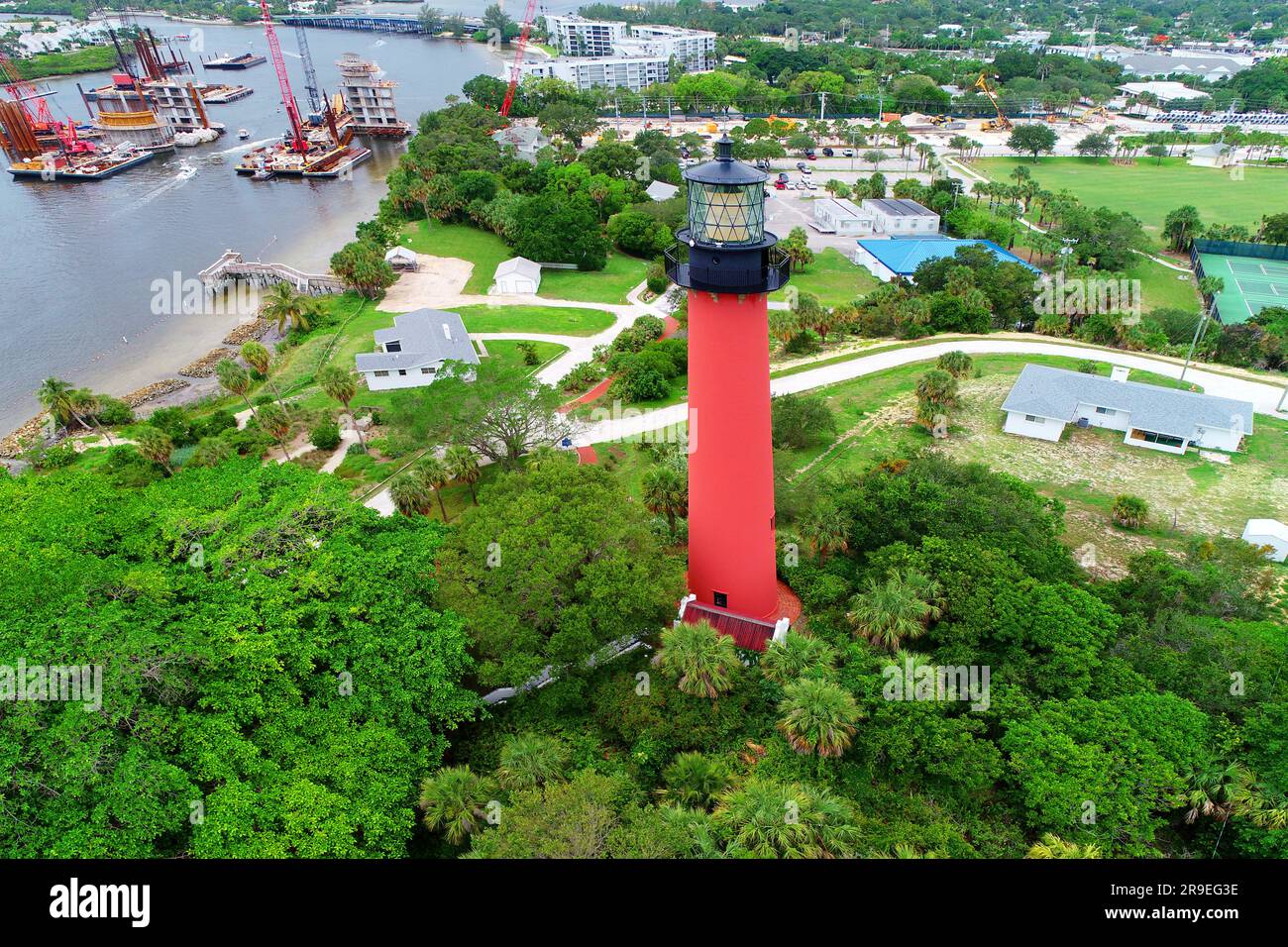 Jupiter Florida Inlet Lighthouse in Jupiter USA Stock Photo Alamy