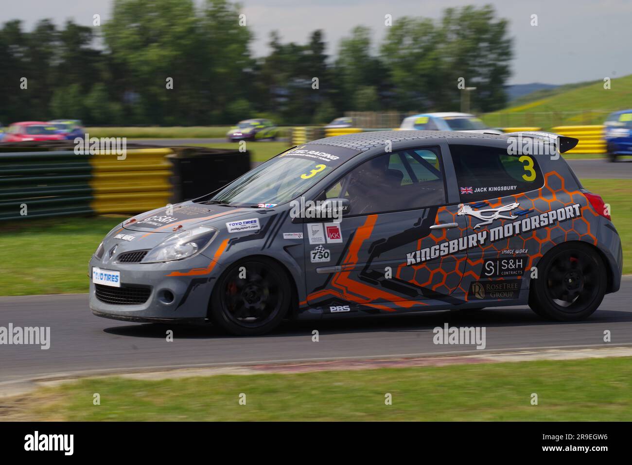 Kingsbury Open Racer Dalton on Tees, 25 June 2023. Jack Kingsbury driving a Renault Clio in ...