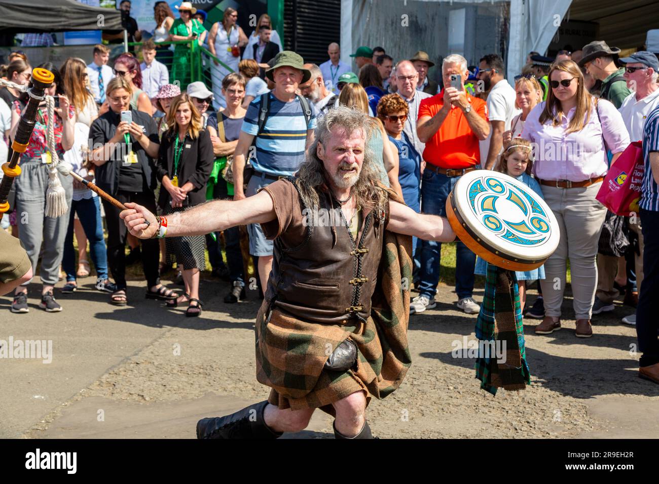 Clann an Drumma tribal drummers performing at Royal Highland Show