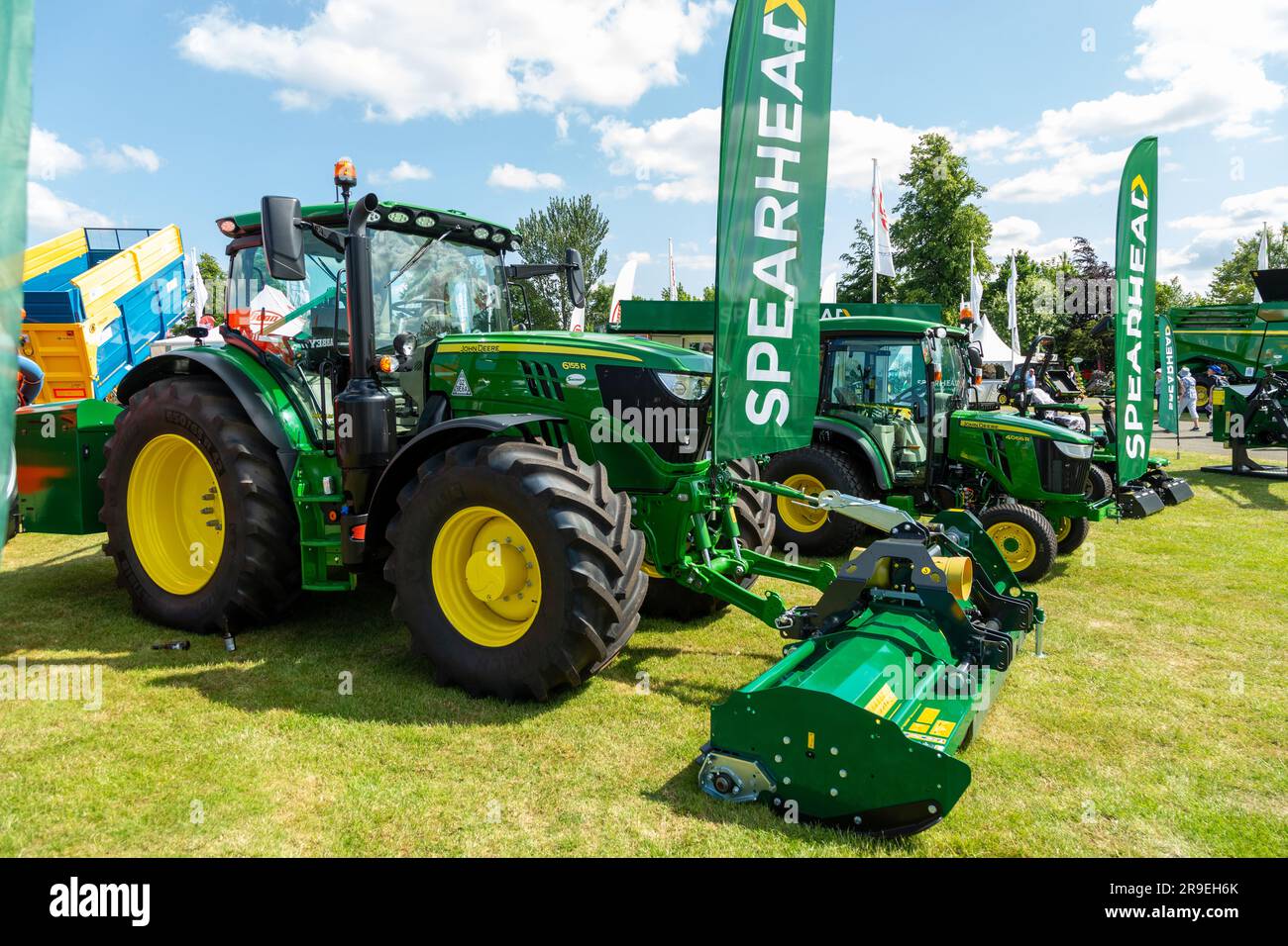 Brand new tractors on display at the Royal Highland Show, Edinburgh