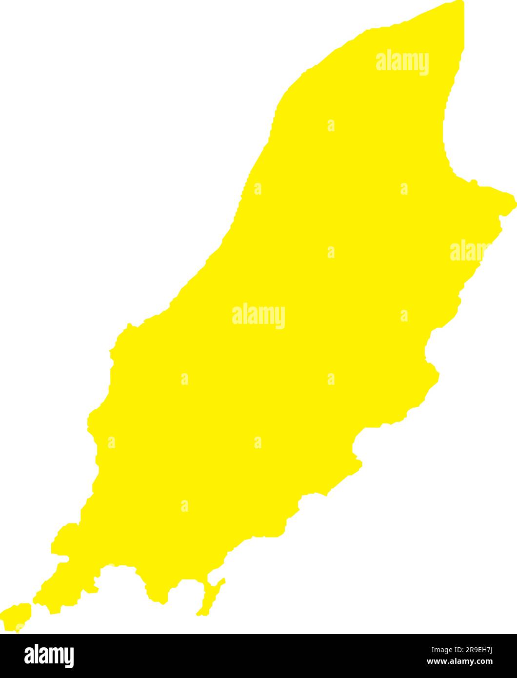 YELLOW CMYK color map of ISLE OF MAN Stock Vector Image & Art - Alamy