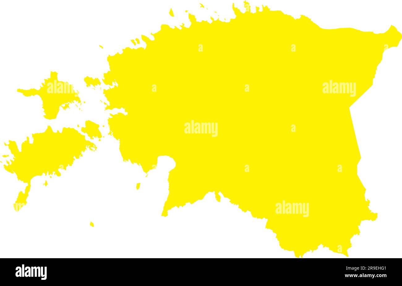 YELLOW CMYK color map of ESTONIA Stock Vector Image & Art Alamy
