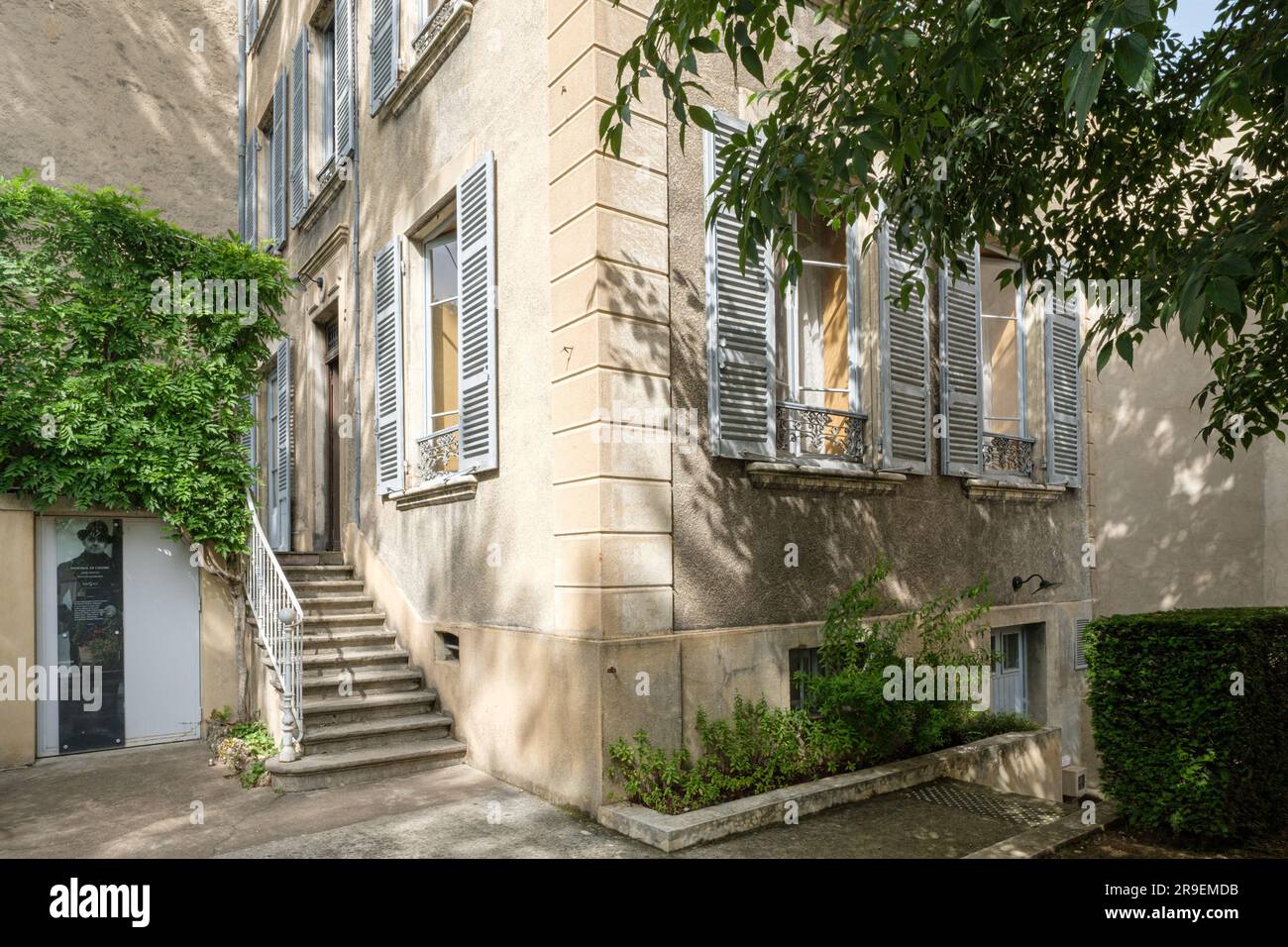 France, Caluire et Cuire, 2023-06-21. The entrance to Doctor Dugoujon's house, where Jean Moulin was arrested on 21 June 1943. Stock Photo
