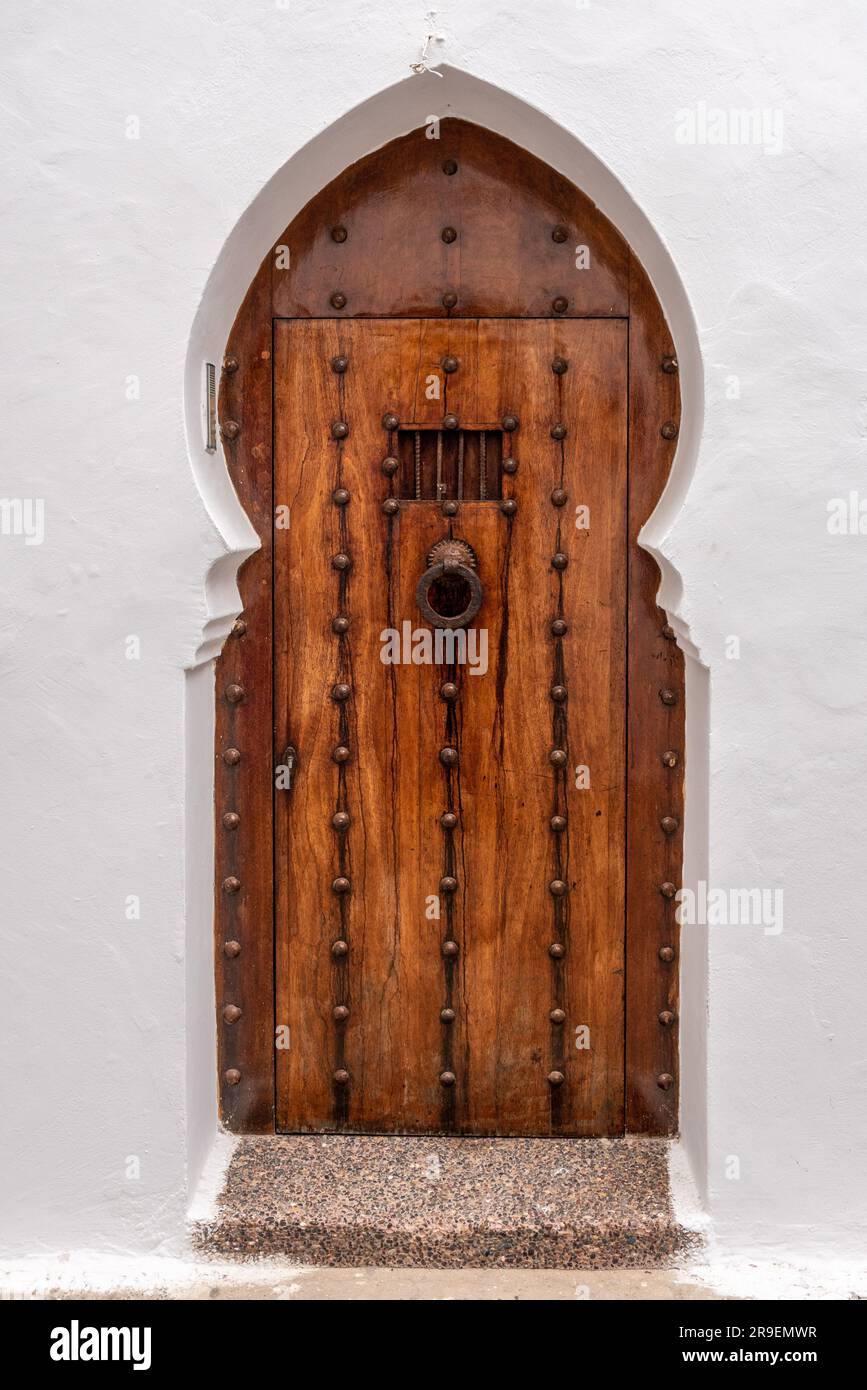 Typical doors in Arabic style in Morrocco Stock Photo